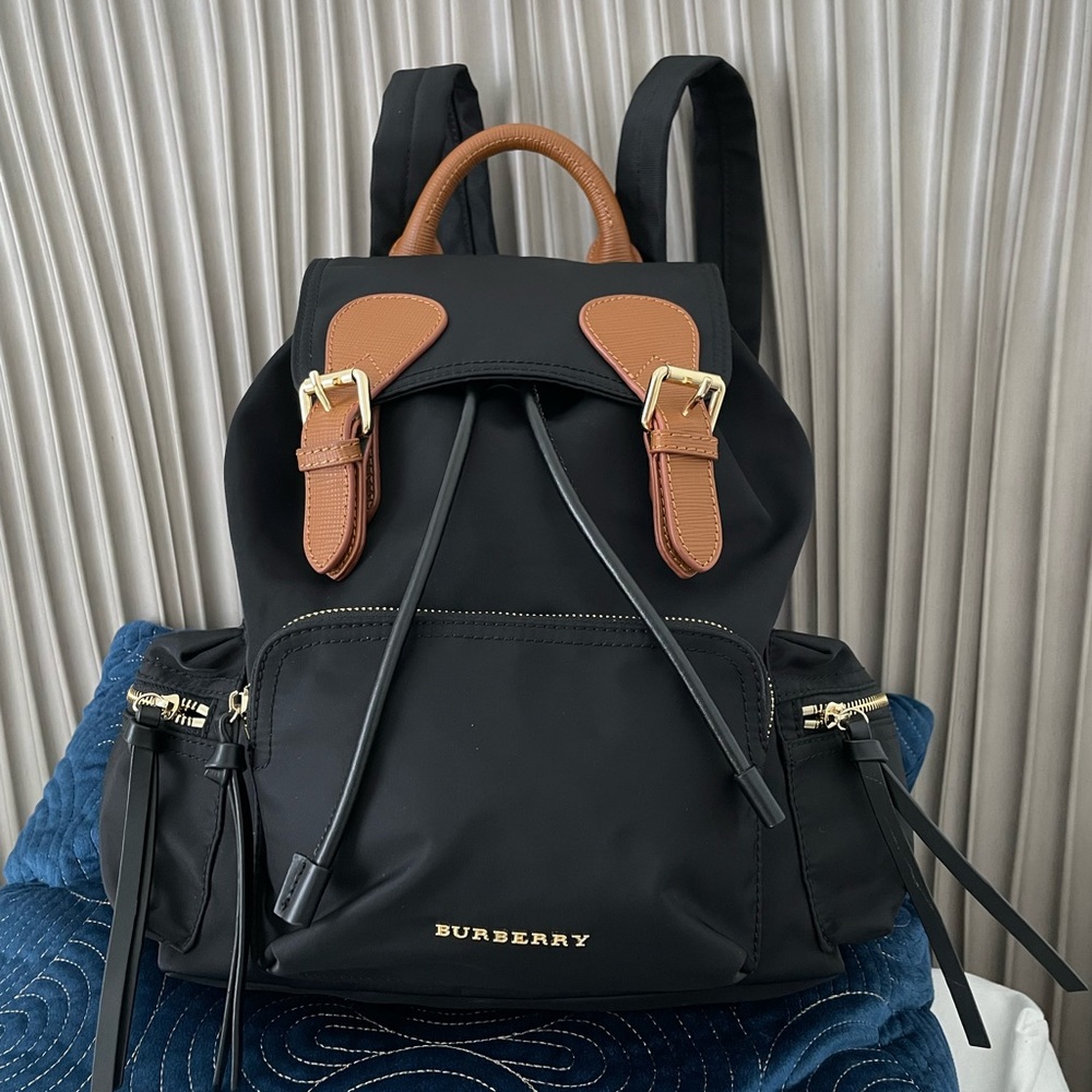 Burberry Black and Tan Women's Backpack